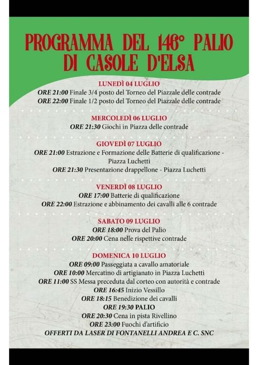 Locandina 146° Palio di Casole d'Elsa a Casole d'Elsa (Siena)