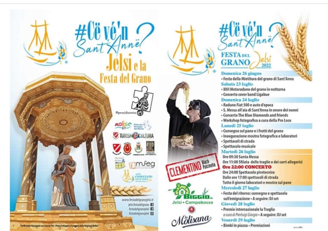 Locandina Festa del Grano a Jelsi (Campobasso)