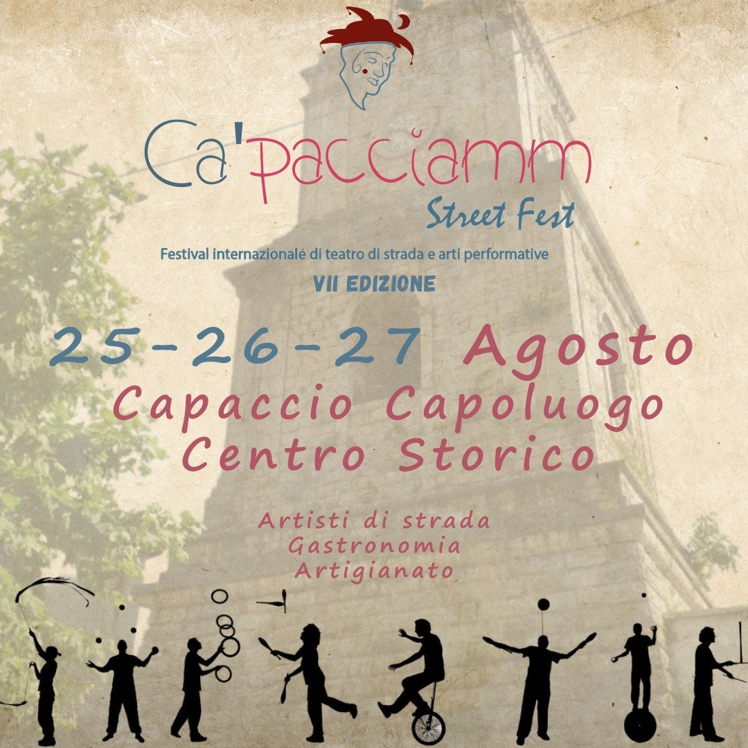 Locandina Ca'pacciamm Street Fest a Capaccio Paestum (Salerno)
