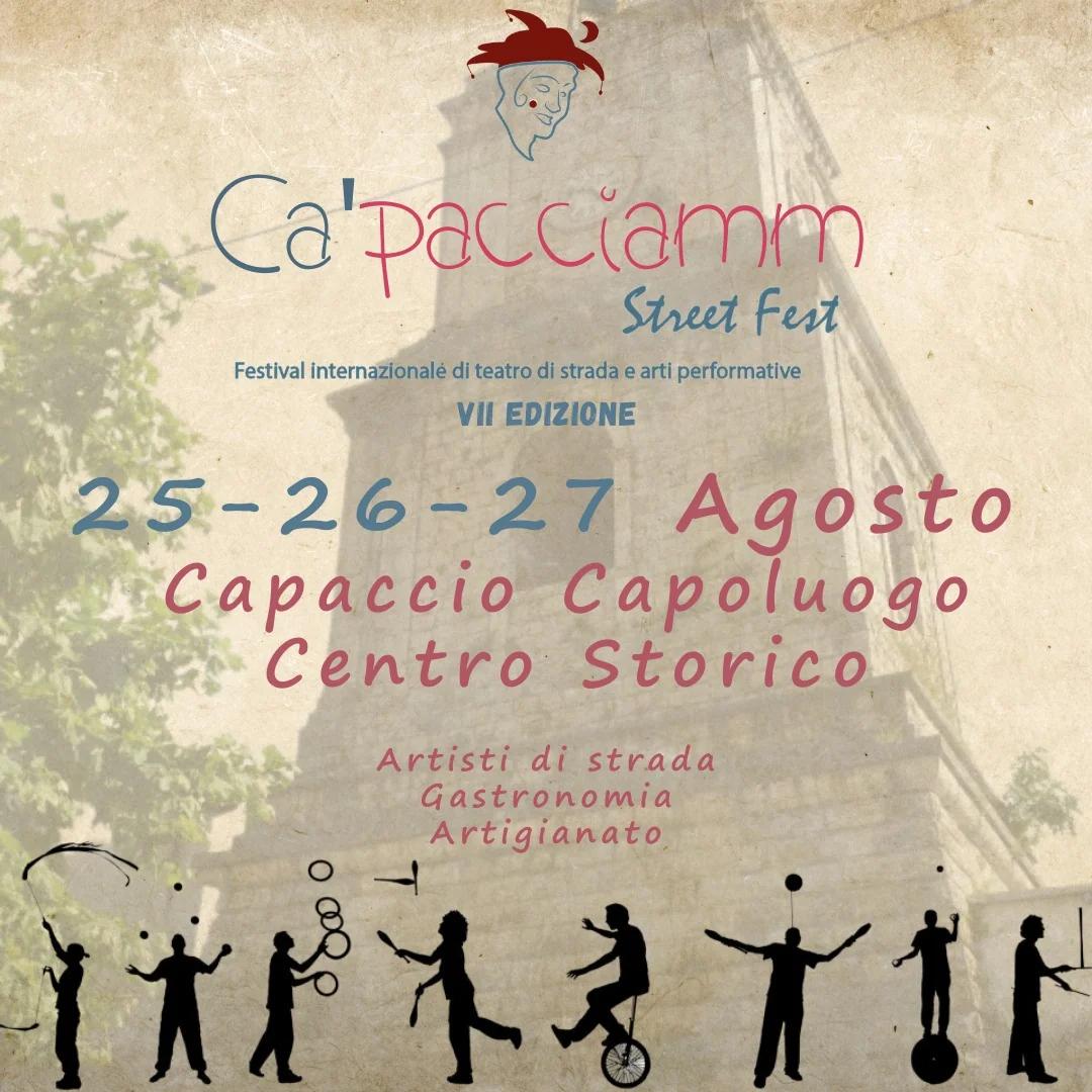 Locandina Ca'pacciamm Street Fest a Capaccio Paestum (Salerno)