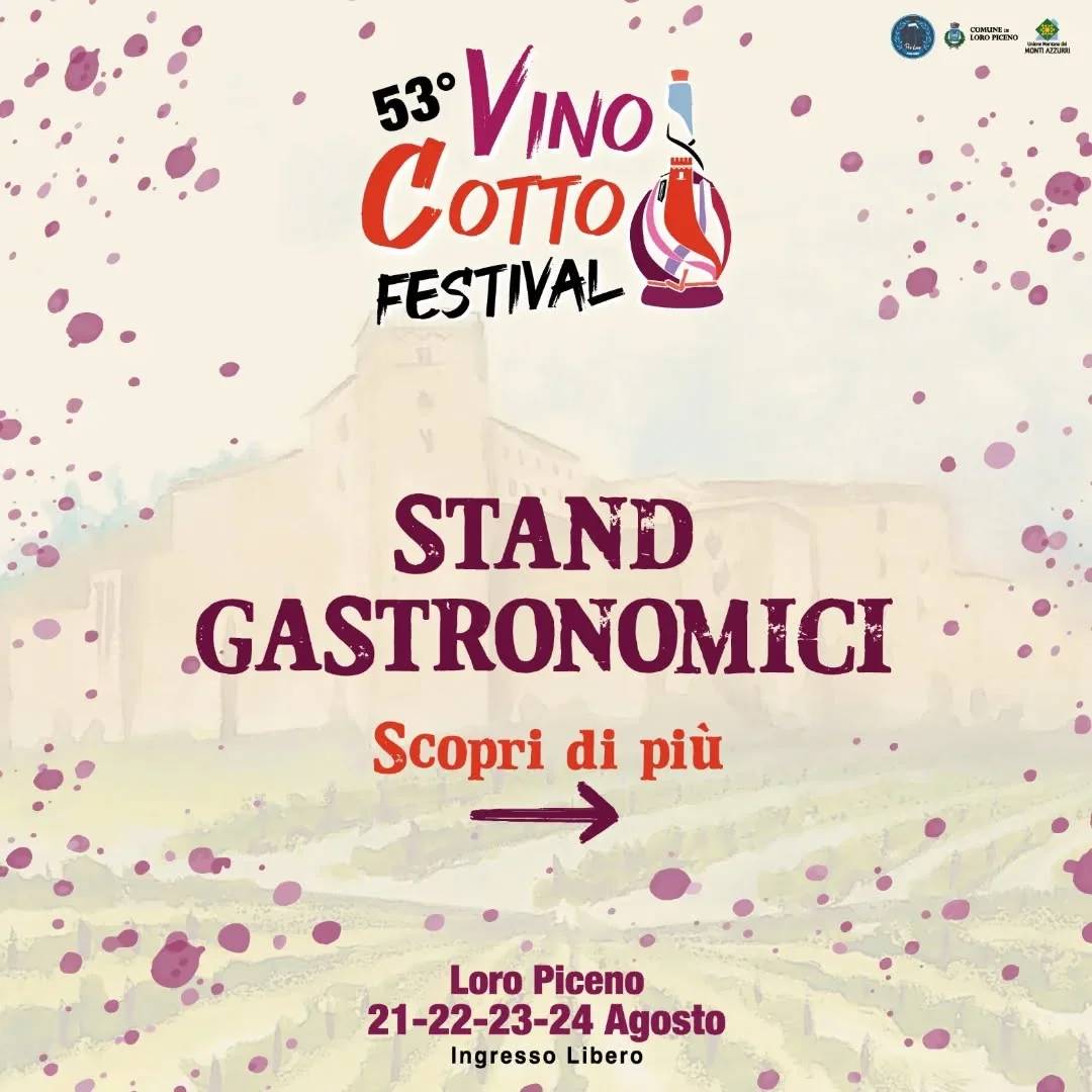 Locandina 53° Vino Cotto Festival 2025 a Loro Piceno (Macerata)