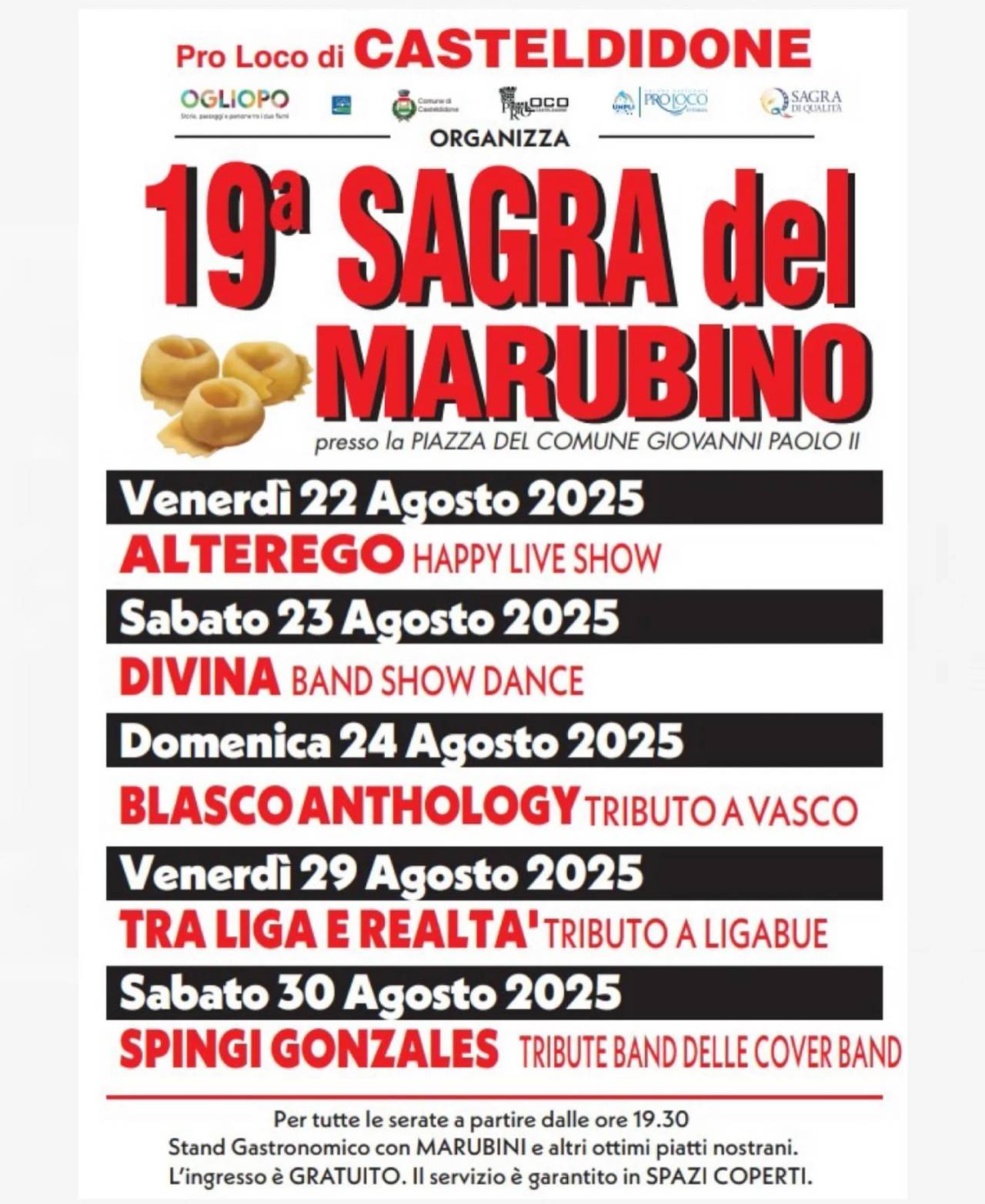 Locandina 19ª Sagra del Marubino 2025 a Casteldidone (Cremona)