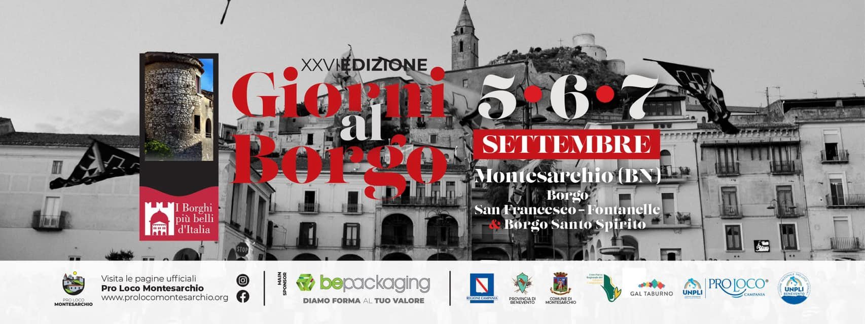 Locandina Giorni al Borgo 2025 a Montesarchio (Benevento)