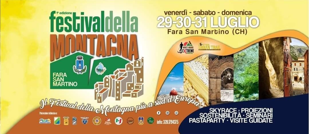 Locandina Festival della Montagna a Fara San Martino (Chieti)