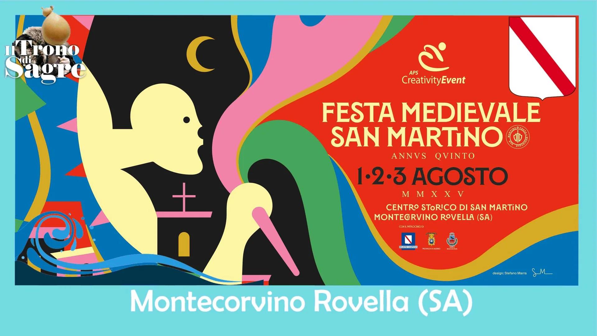 Locandina Festa Medievale San Martino 2025 a Montecorvino Rovella (Salerno)