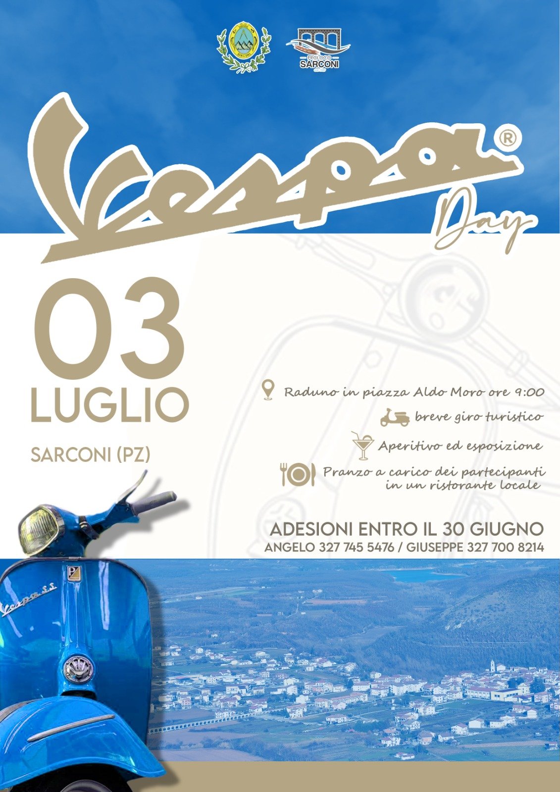 Locandina Vespa Day a Sarconi (Potenza)