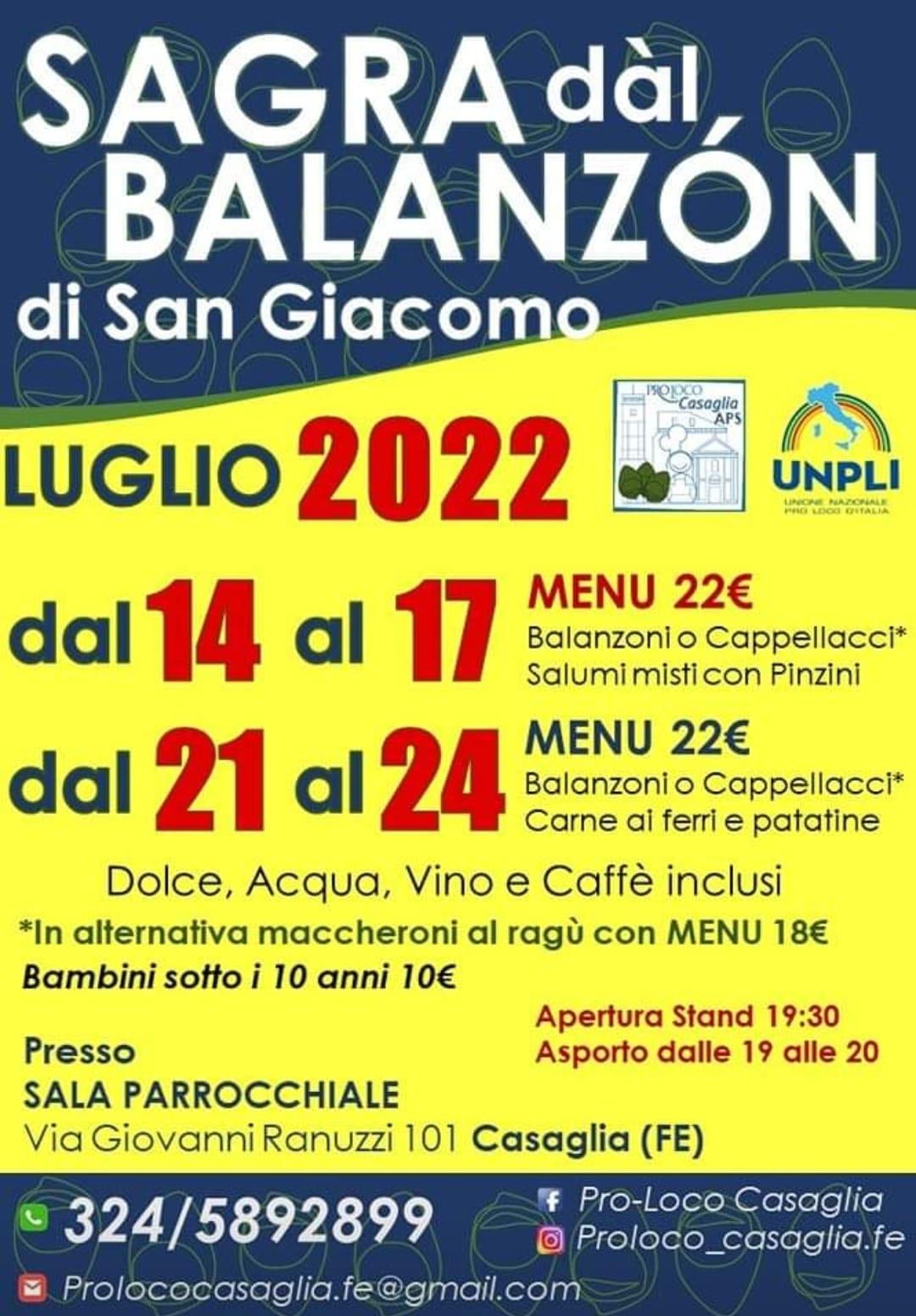 Sagra dàl Balanzon di San Giacomo — Borgo San Lorenzo
