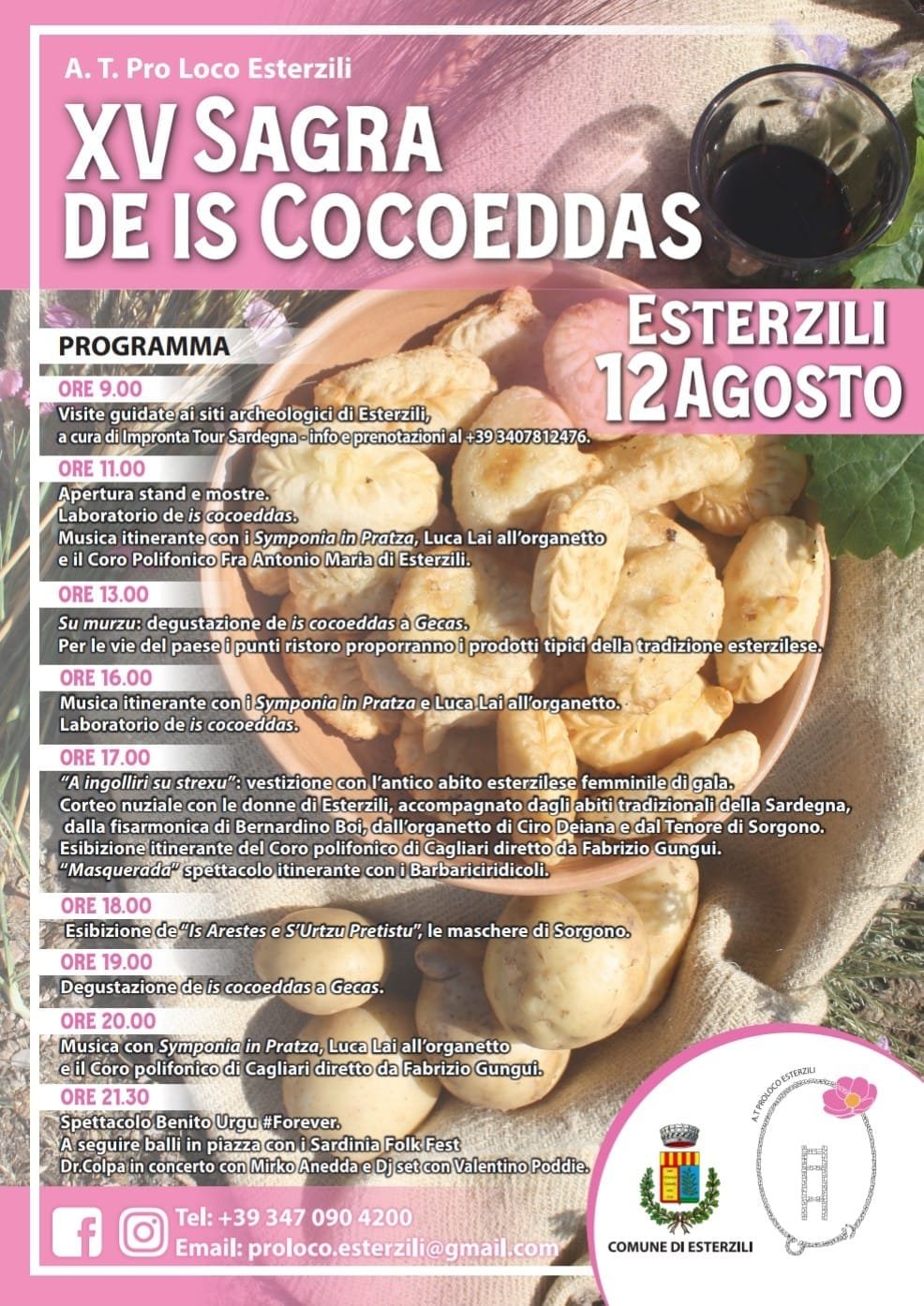 Locandina XV Sagra de Is cocoeddas 2024 a Esterzili (Cagliari)