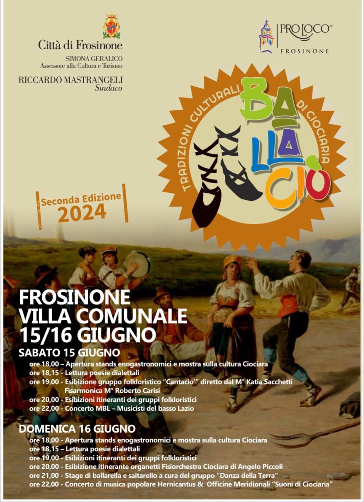Locandina Ballaciò a Frosinone (Frosinone)