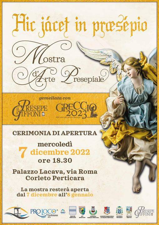 Locandina Mostra d'Arte Presepiale a Corleto Perticara (Potenza)