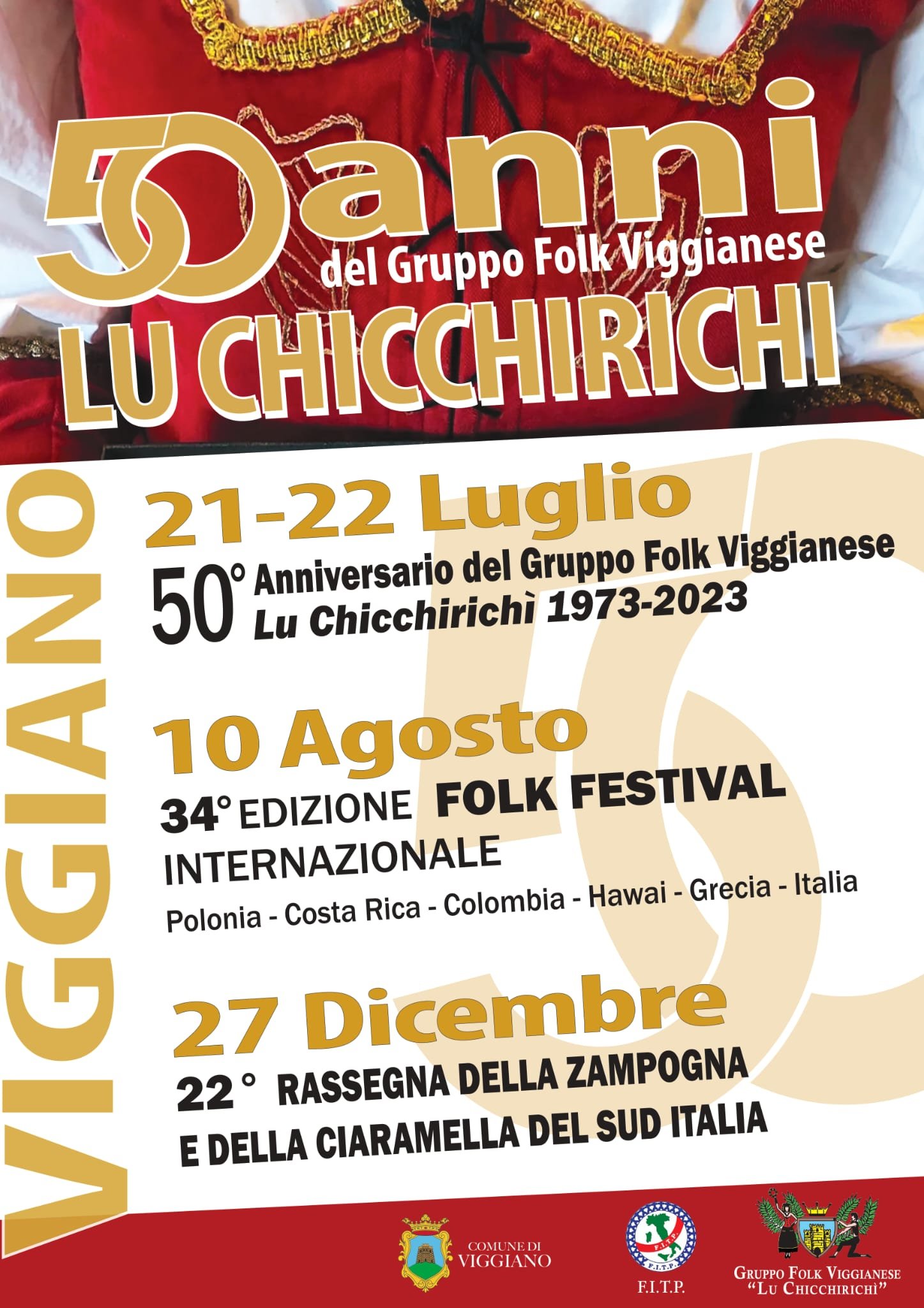 Locandina 34° Edizione FOLK FESTIVAL INTERNAZIONALE a Viggiano (Potenza)
