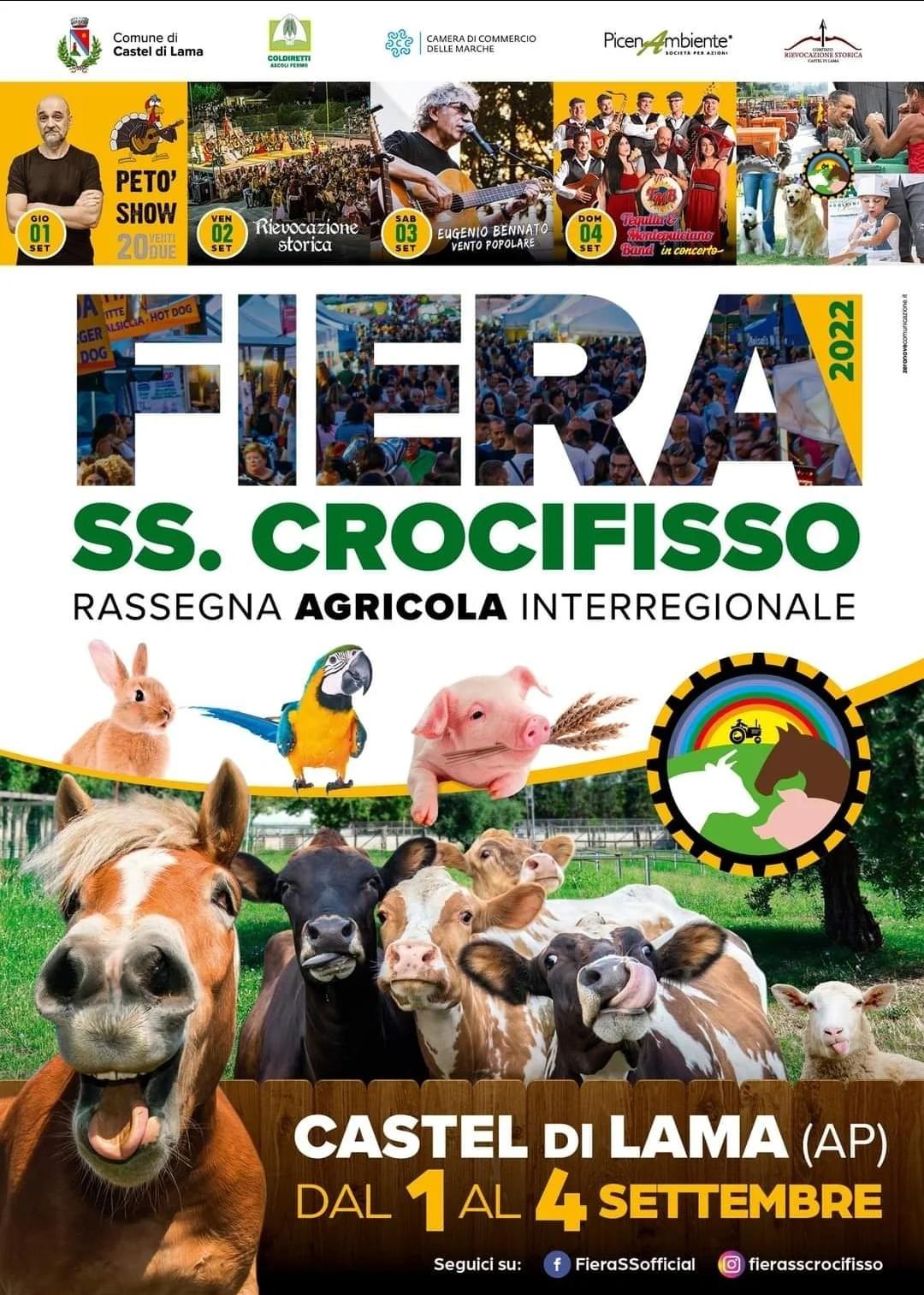 Locandina Fiera del SS Crocifisso - Rassegna Agricola Interregionale a Castel di Lama (Ascoli piceno)