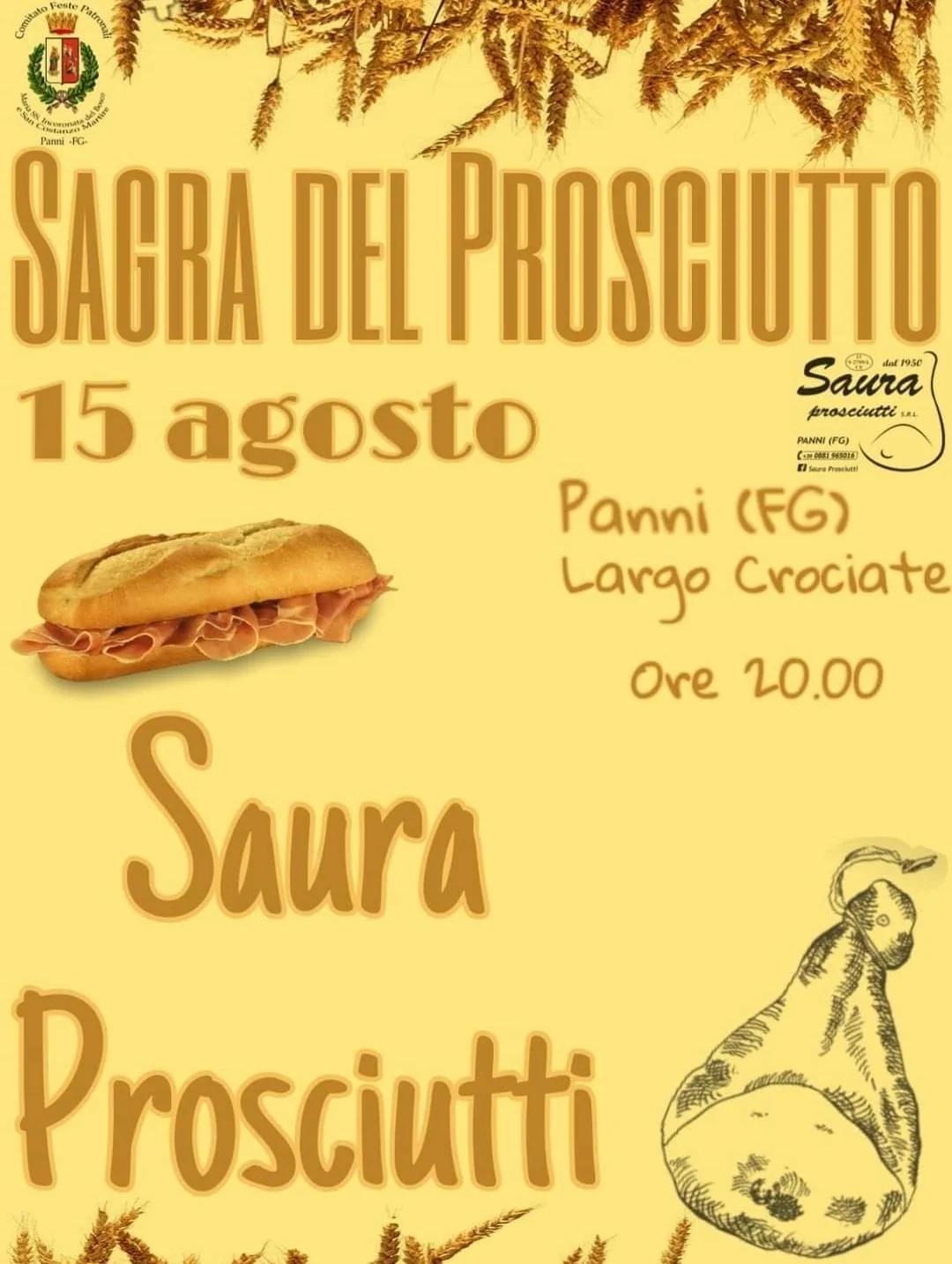 Locandina Sagra del Prosciutto a Panni (Foggia)