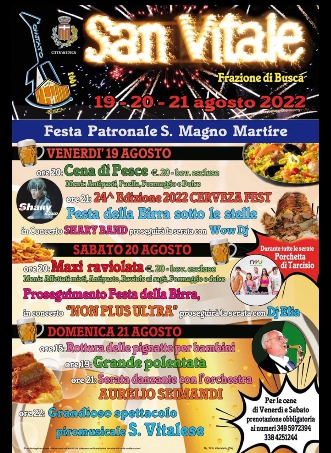 Locandina Festa Patronale San Magno Martire a Busca (Cuneo)