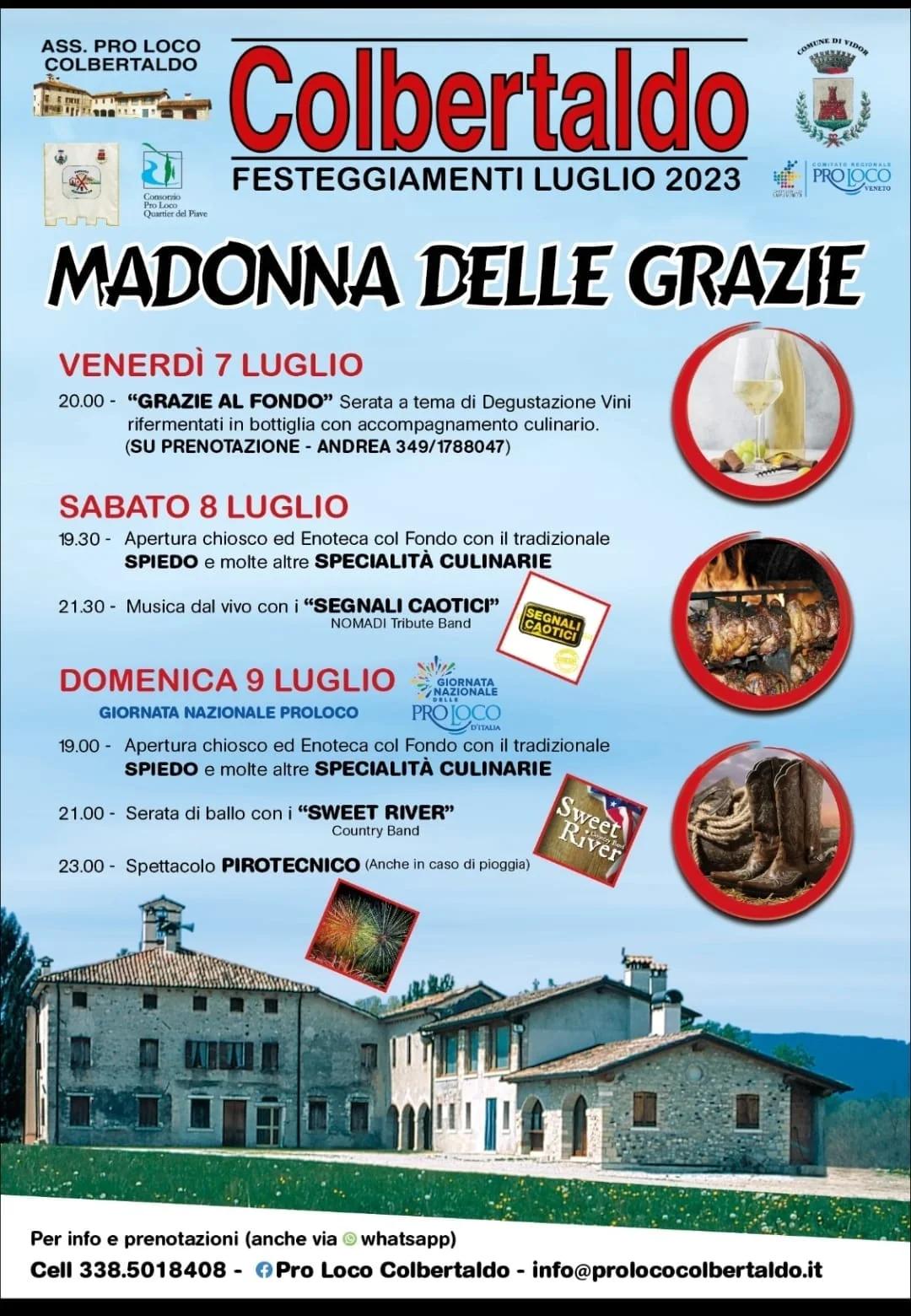 Locandina Festa della Madonna delle Grazie a Vidor (Treviso)