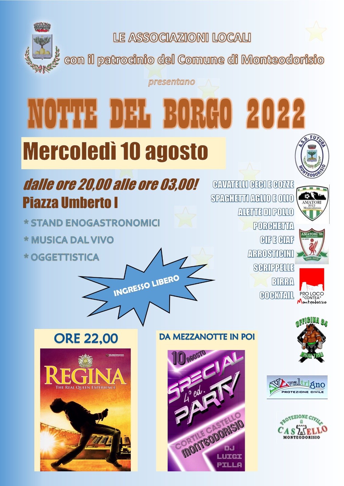 Locandina NOTTE DEL BORGO 2022 a Monteodorisio (Chieti)