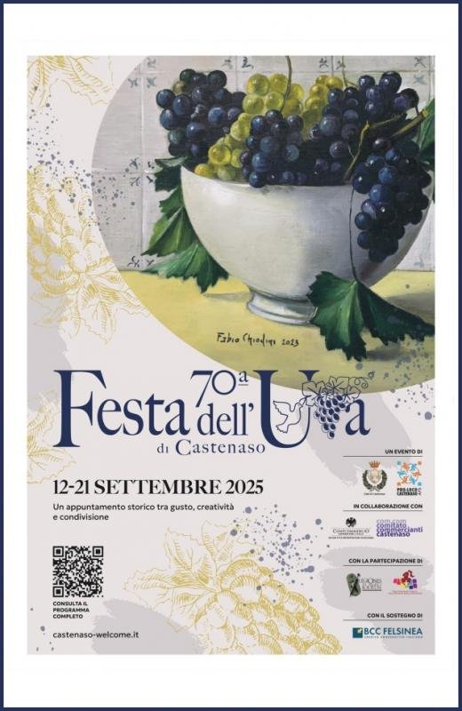 Locandina 70ª Festa dell’Uva di Castenaso 2025 a Castenaso (Bologna)