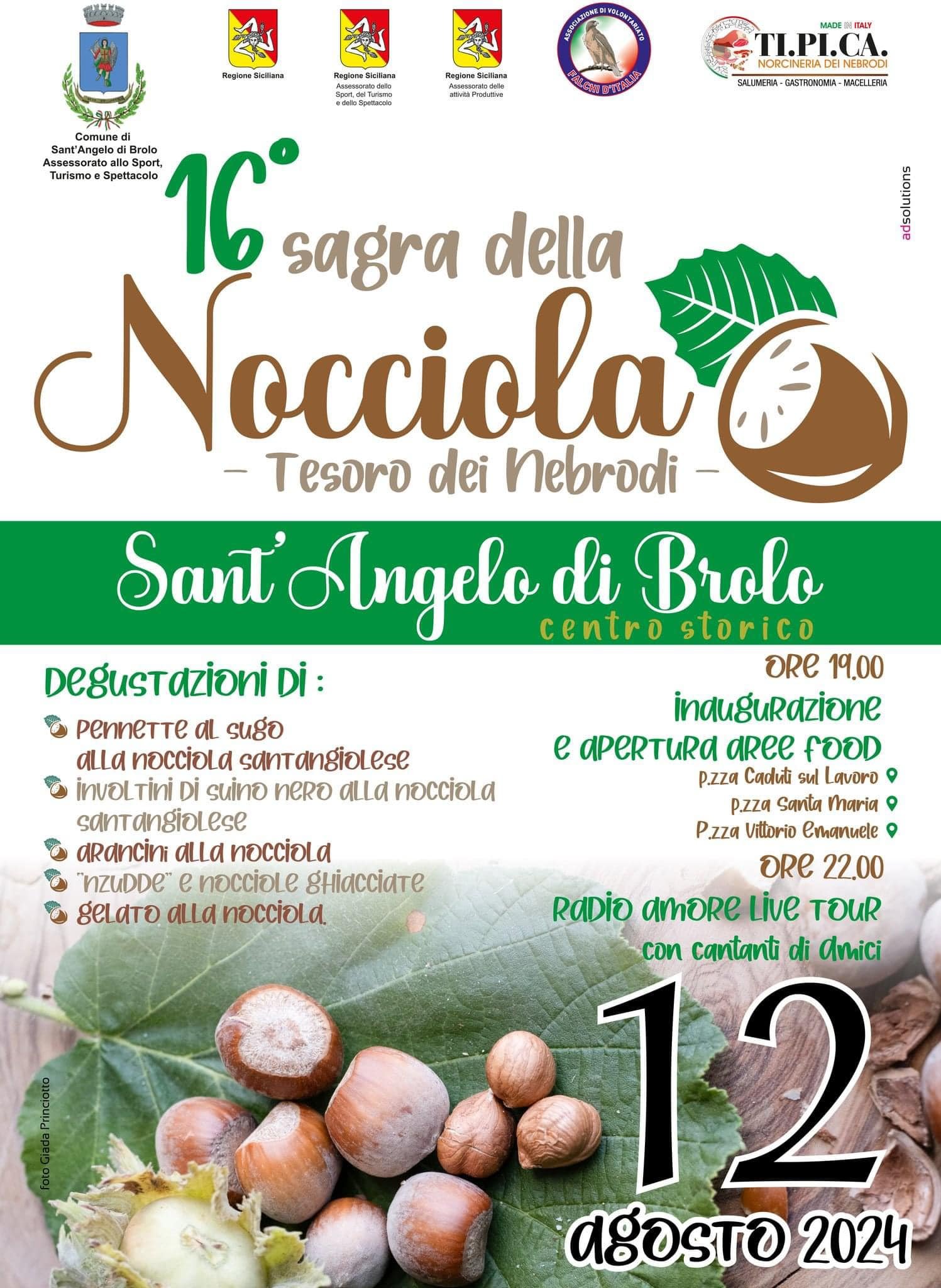 Locandina Sagra della Nocciola a Sant'Angelo di Brolo (Messina)