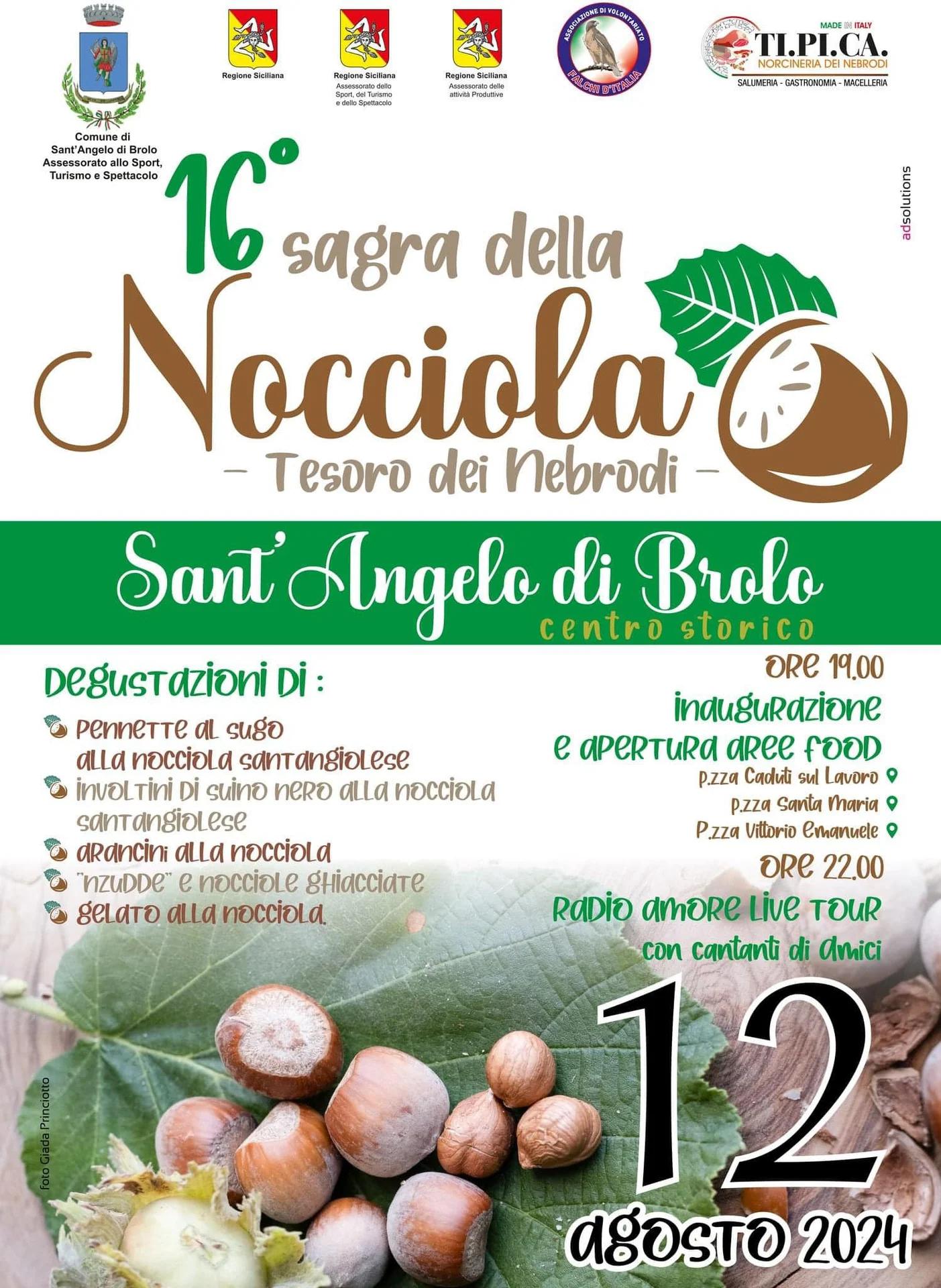 Locandina Sagra della Nocciola a Sant'Angelo di Brolo (Messina)