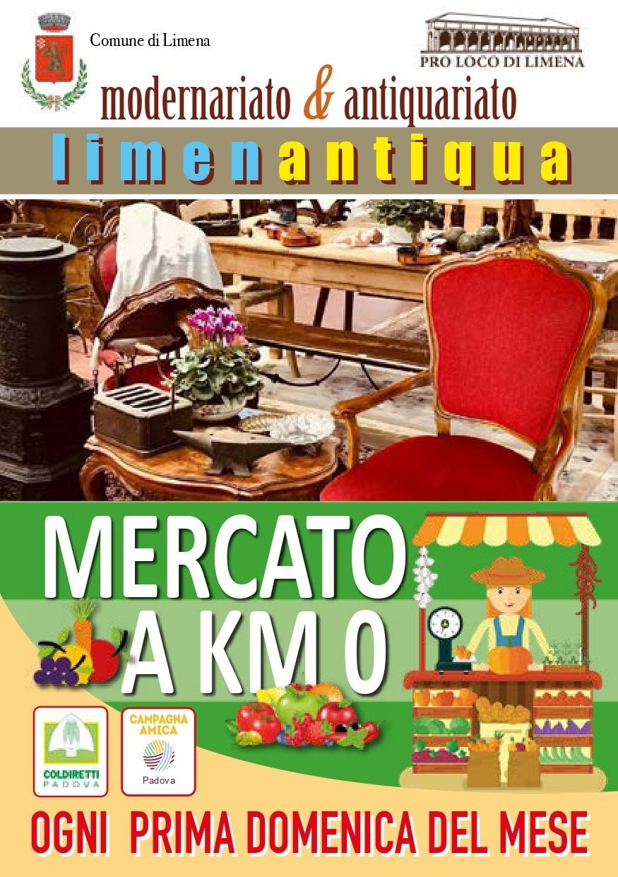 Locandina Limenantiqua: Mercato a Km 0 a Limena (Padova)