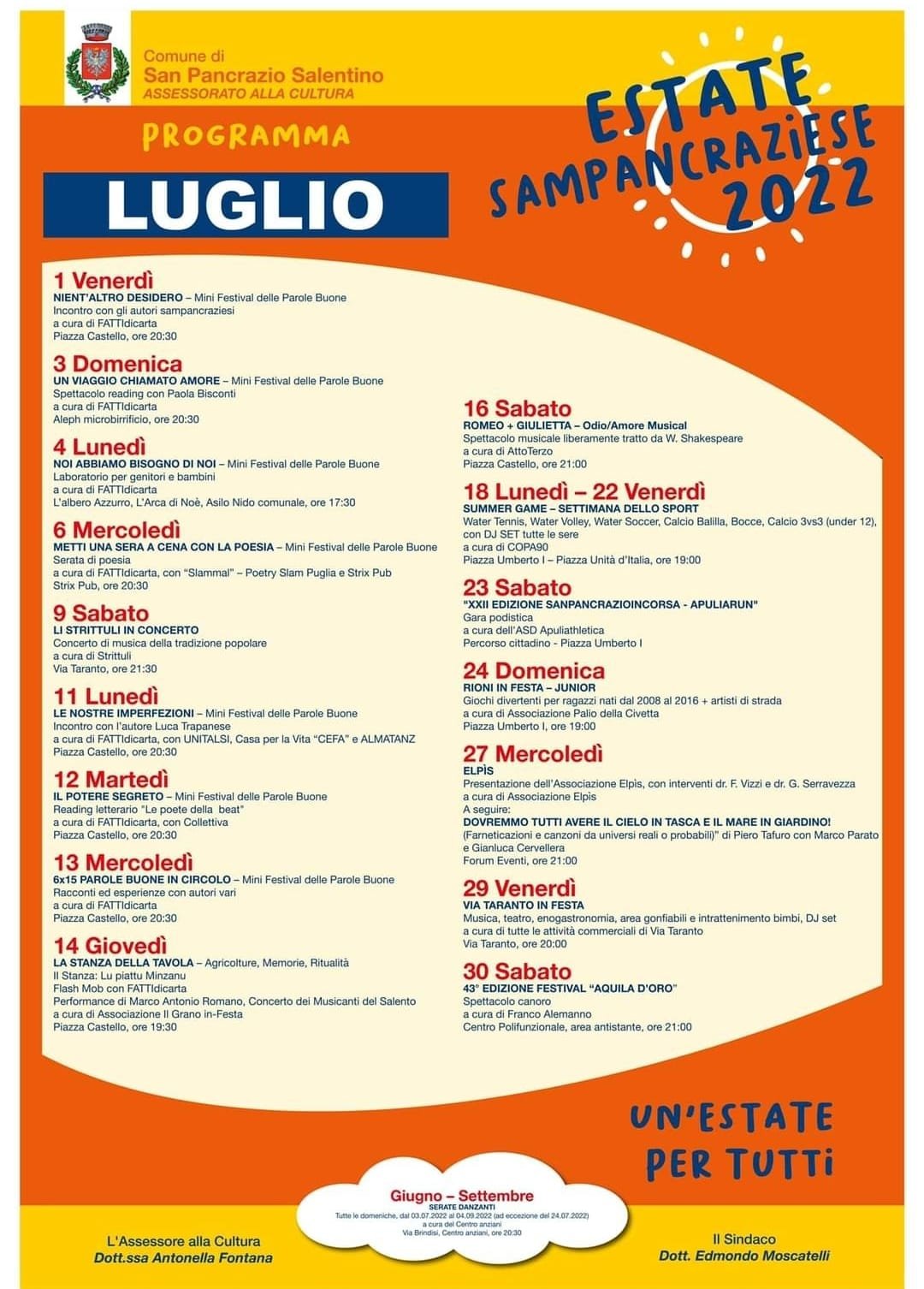 Locandina Summer Game - Settimana dello Sport a San Pancrazio Salentino (Brindisi)