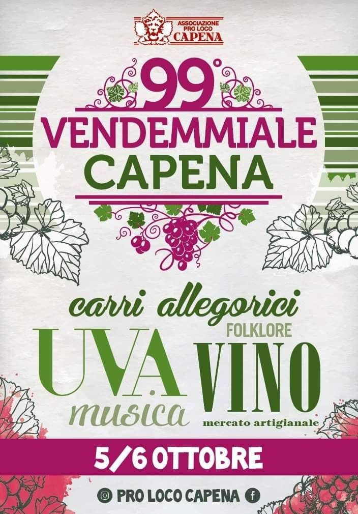 Locandina 99° Vendemmiale Capena a Capena (Roma)