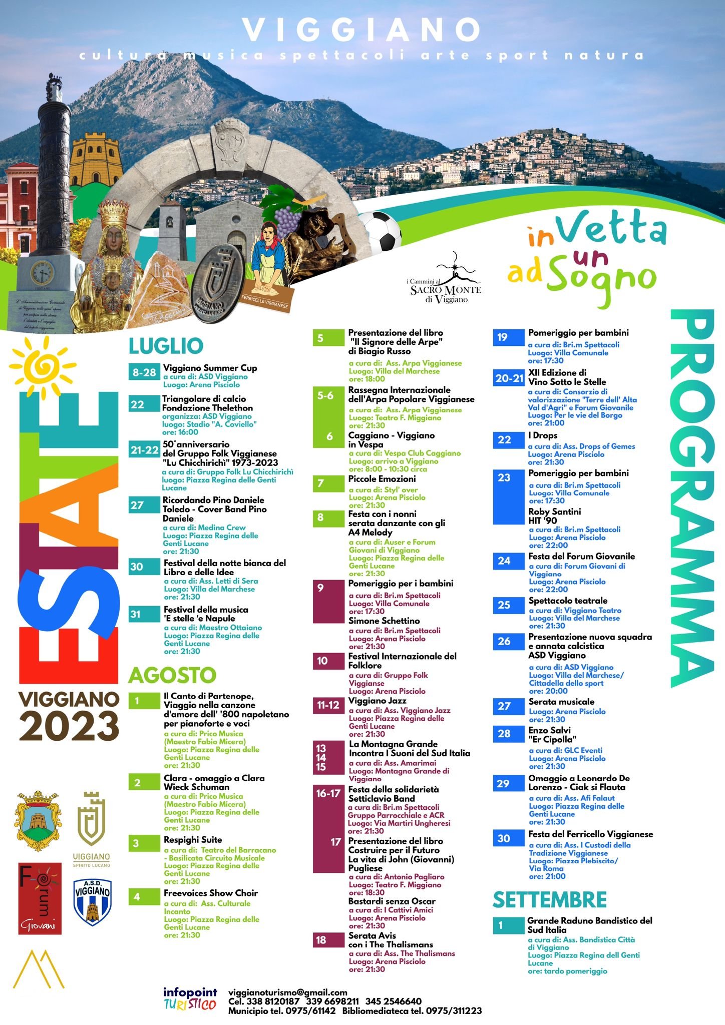 Locandina XII Edizione di Vino Sotto le Stelle a Viggiano (Potenza)