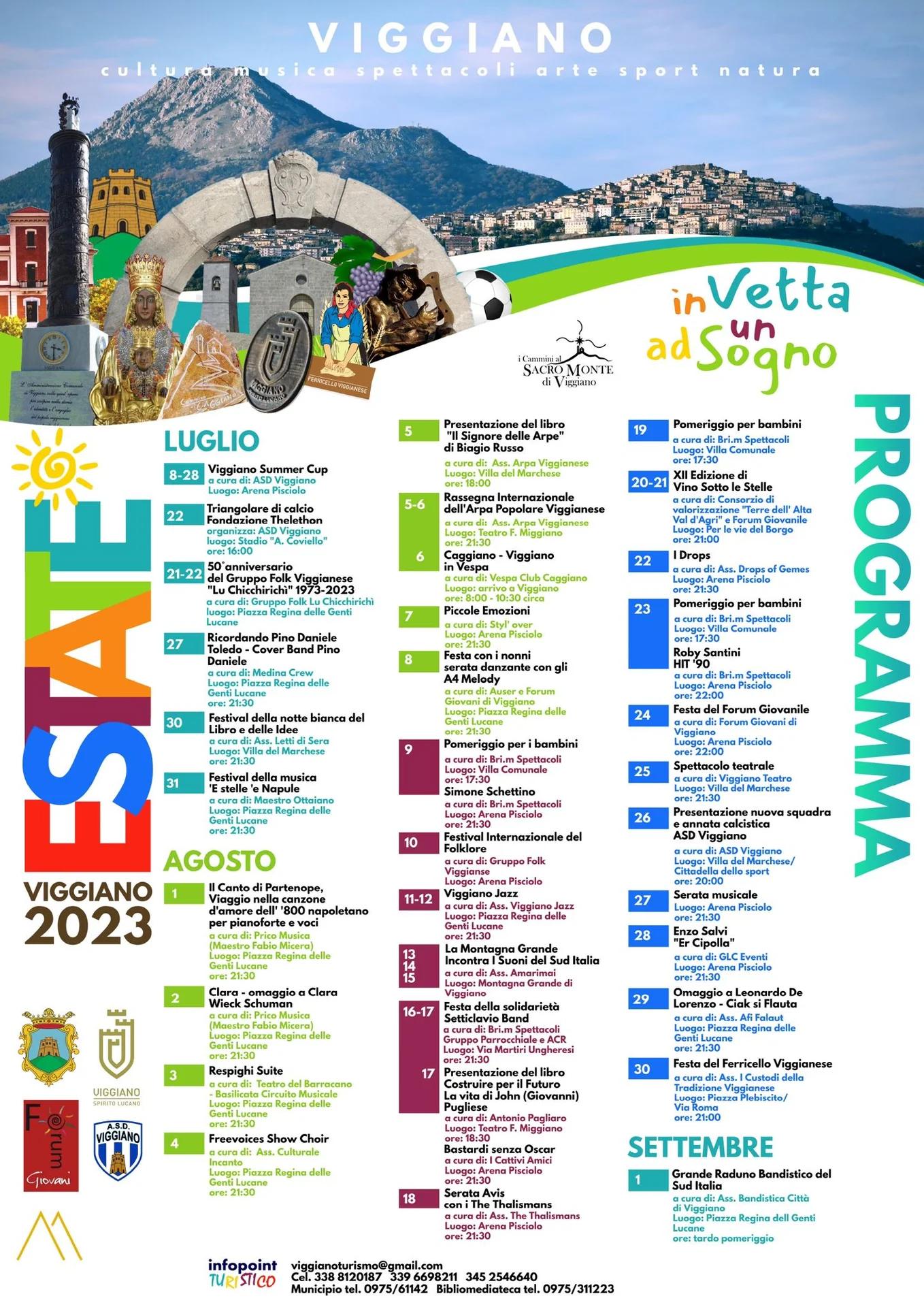 Locandina XII Edizione di Vino Sotto le Stelle a Viggiano (Potenza)