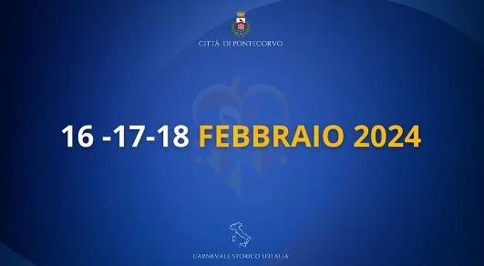 Locandina Carnevale 2024 a Pontecorvo (Frosinone)