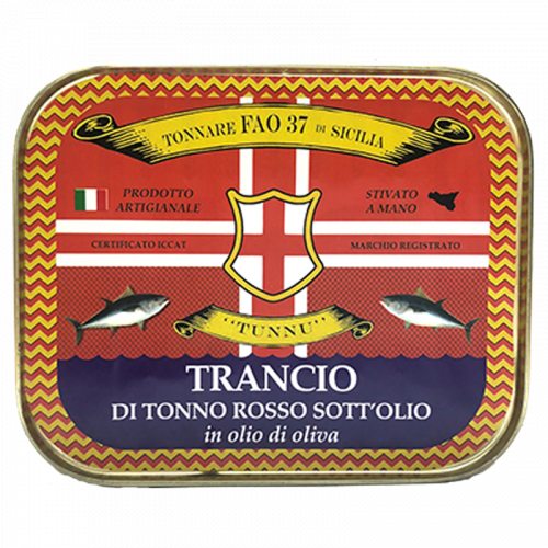 Trancio di Tonno Rosso sott’olio in olio di oliva 330g